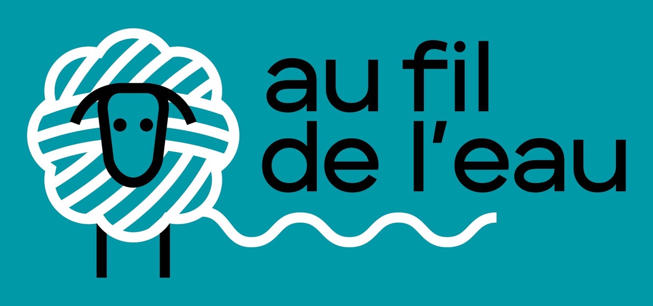 Logo de Laines sous les Pommiers, représentant un mouton stylisé avec du fil, symbolisant l'artisanat laineux normand.