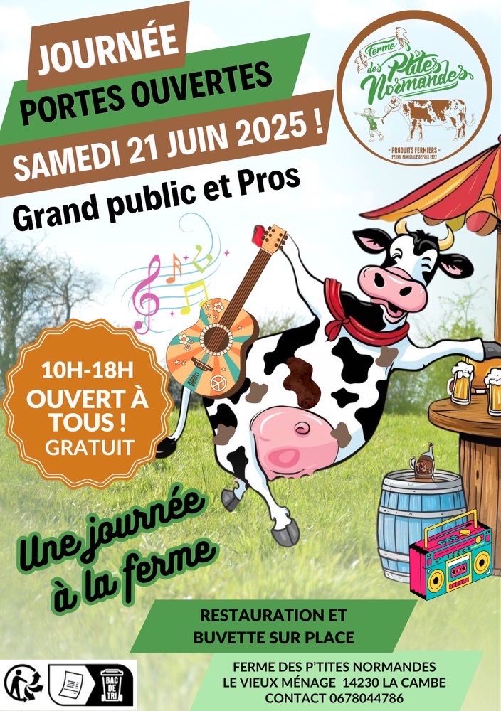 Journée Portes Ouvertes de la Ferme des P’tites Normandes – Samedi 21 juin 2025