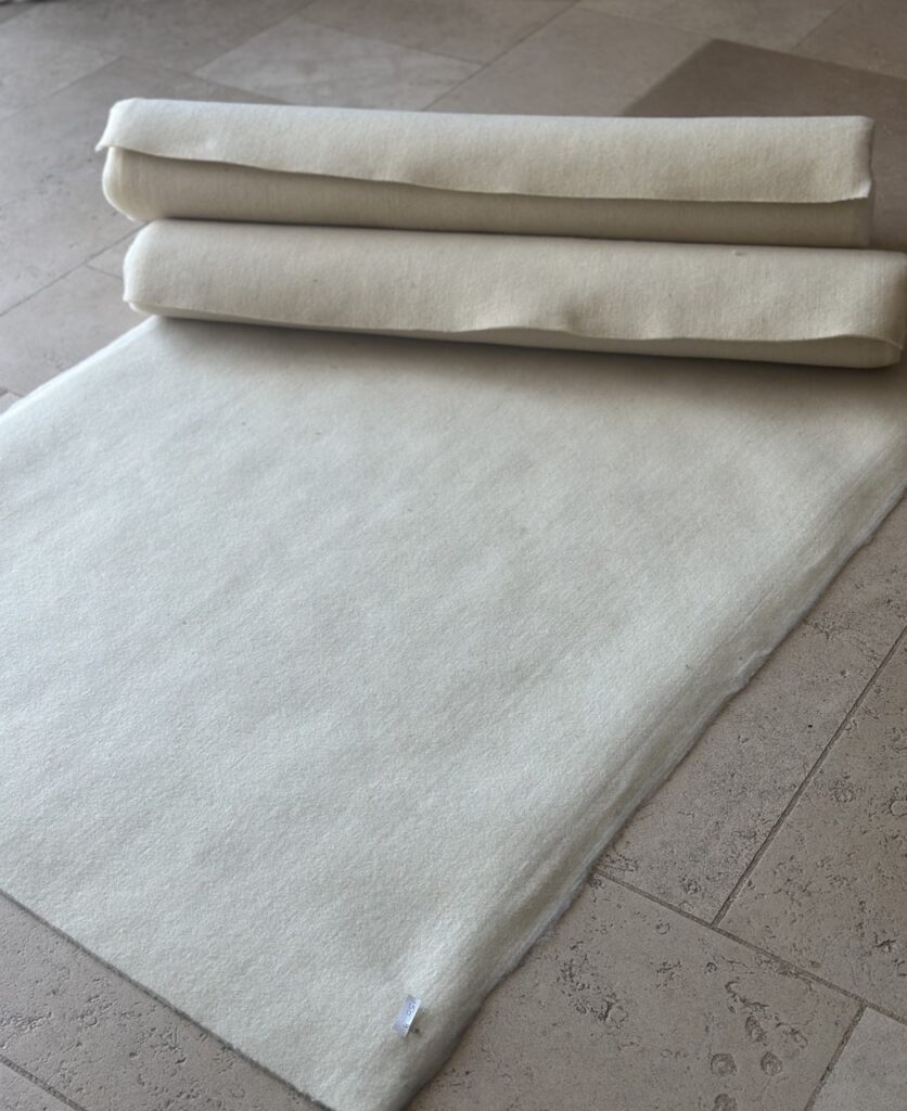 Tapis de sport en laine naturelle