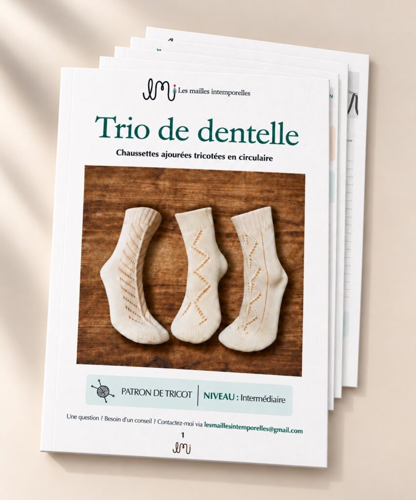 Trio de dentelle — Trois modèles de chaussettes ajourées à tricoter en rond
